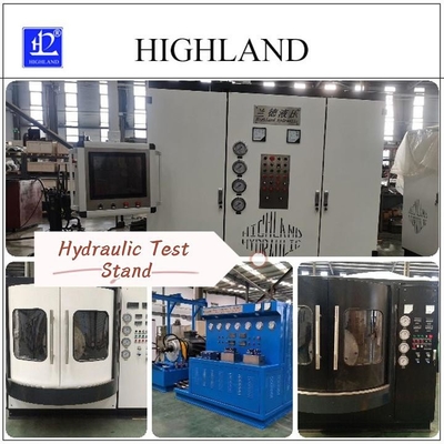 สถานทดสอบไฮดรอลิก อัตโนมัติเต็ม ด้วยการทดสอบแบรนด์ HIGHLAND ปั๊มไฮดรอลิกและมอเตอร์