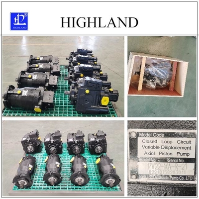 ปั๊มลูกสูบผสมคอนกรีตไฮดรอลิคเคลื่อนที่สูง Highland