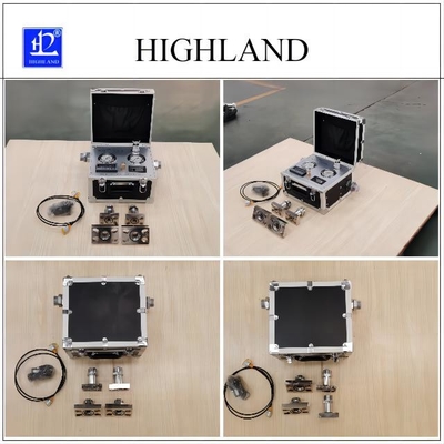 เครื่องวัดอัตราการไหลของไฮดรอลิกยี่ห้อไฮแลนด์พร้อมเกจวัดแรงดันสองตัว